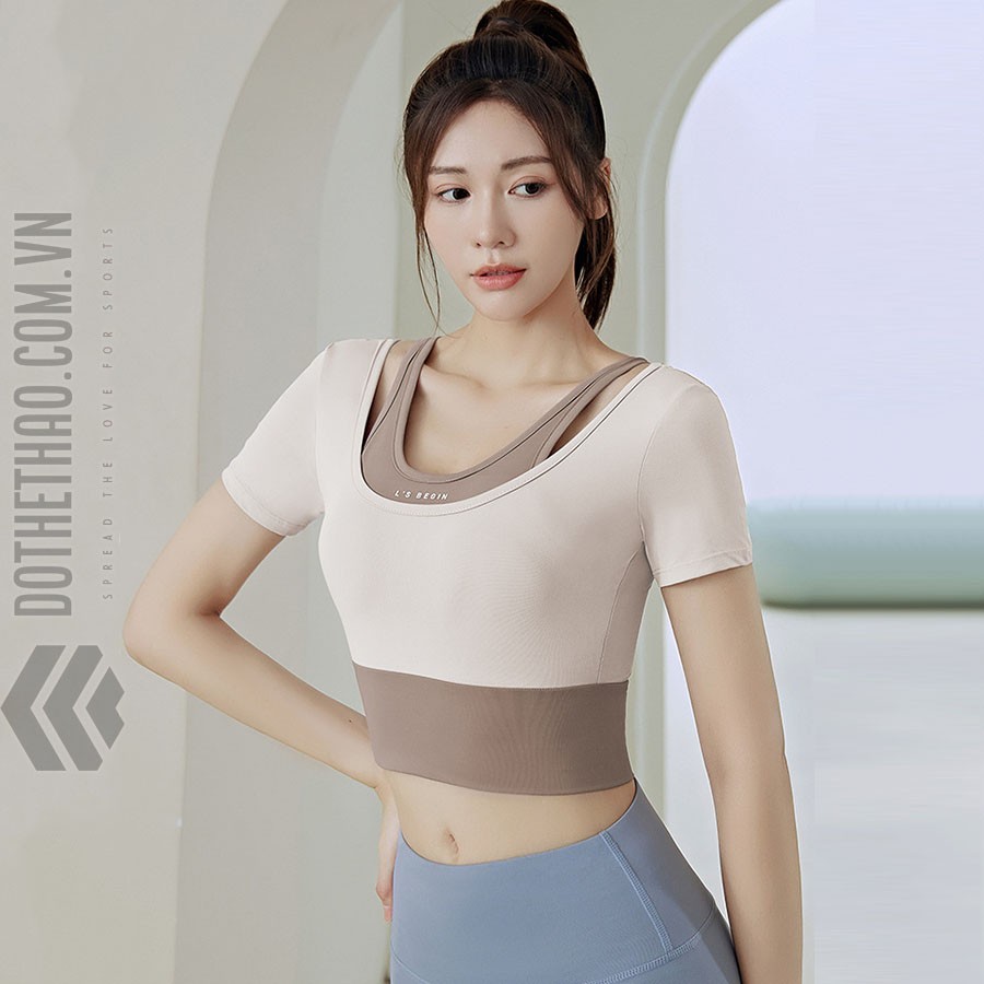 Áo tập yoga nữ chuyên nghiệp 2 lớp (DTT-013) - Ảnh 1