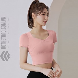 Áo tập yoga nữ tính ngắn tay cao cấp (DTT-016)
