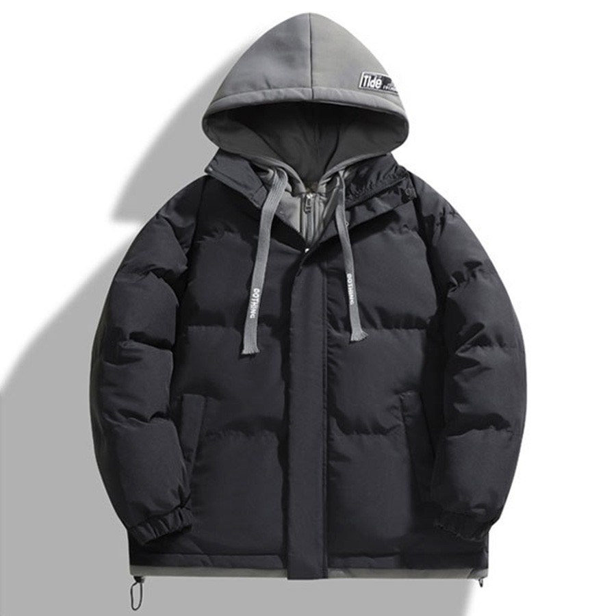 Áo khoác phao mũ hoodie nam nữ hàng hiệu (ATD-505) - Ảnh 4