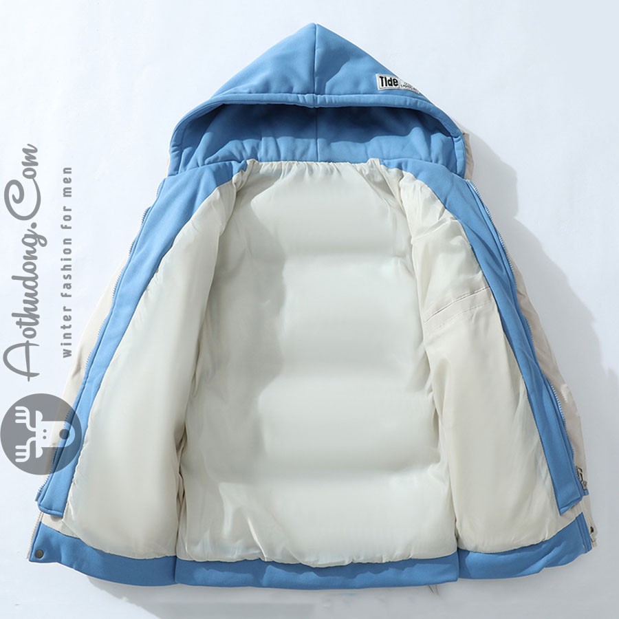 Áo phao mũ hoodie nam nữ hàng hiệu trắng (ATD-512) - Ảnh 3