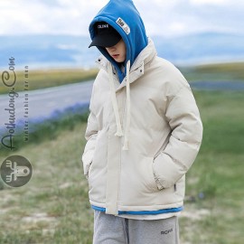 Áo phao mũ hoodie nam nữ hàng hiệu trắng (ATD-512)